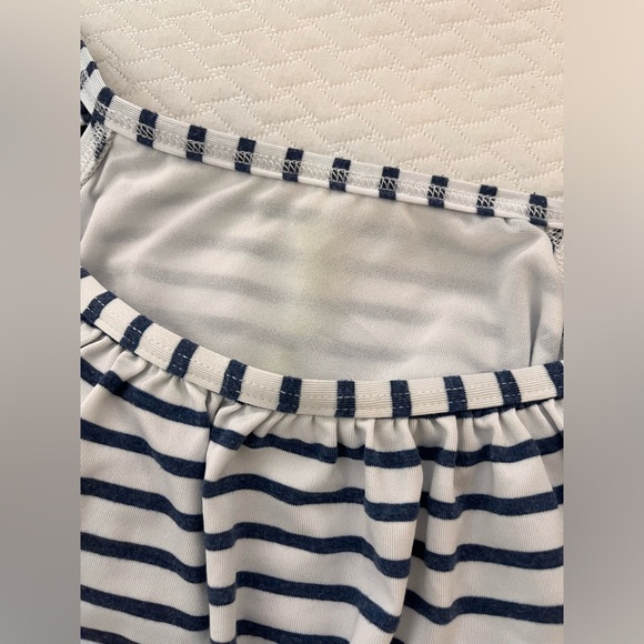 Striped bardot off the shoulder bathing suit top size S - Picture 7 of 7